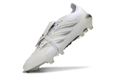 Adidas Predator 26 Elite Fold-Over Tongue FG Football Boots - White/Silver Shadows/Crystal White