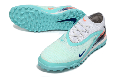 Nike Phantom 6 Low Elite TF Football Shoes - Aqua/Sunset Orange/Deep Blue