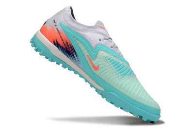 Nike Phantom 6 Low Elite TF Football Shoes - Aqua/Sunset Orange/Deep Blue