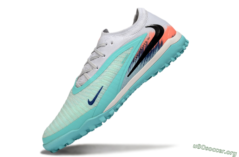 Nike Phantom 6 Low Elite TF Football Shoes - Aqua/Sunset Orange/Deep Blue 5