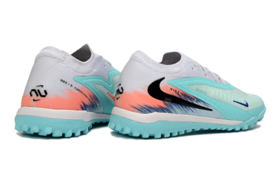 Nike Phantom 6 Low Elite TF Football Shoes - Aqua/Sunset Orange/Deep Blue