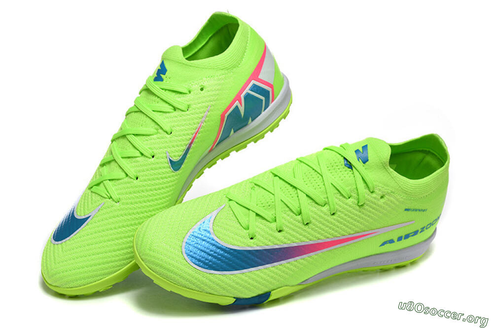 Nike Air Zoom Mercurial Vapor 16 Elite TF Football Shoes - Green/Electric Green/Navy Blue 6