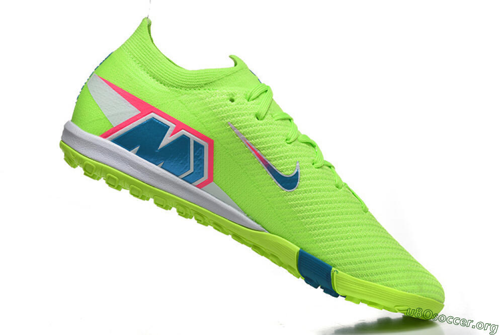 Nike Air Zoom Mercurial Vapor 16 Elite TF Football Shoes - Green/Electric Green/Navy Blue 7