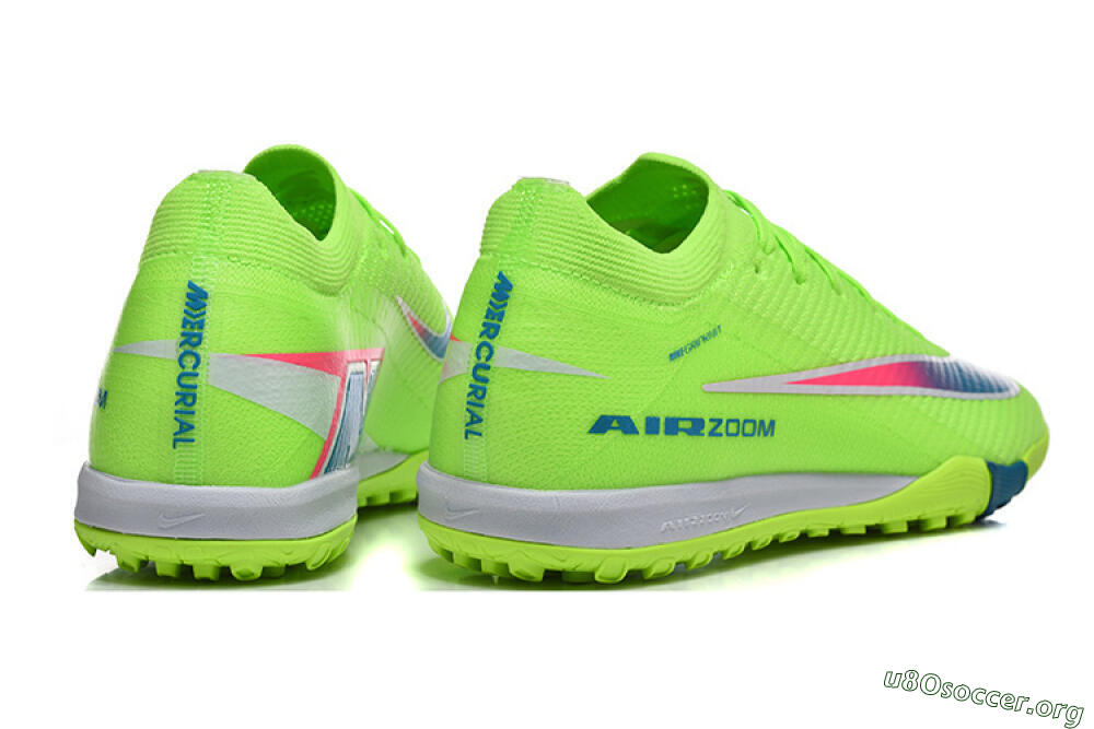 Nike Air Zoom Mercurial Vapor 16 Elite TF Football Shoes - Green/Electric Green/Navy Blue 9