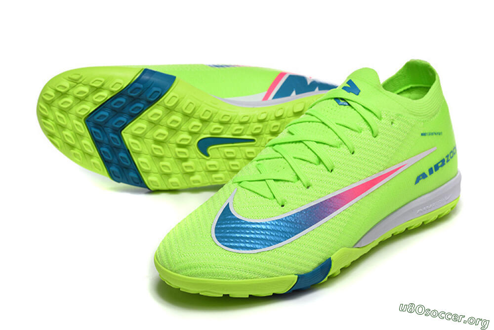 Nike Air Zoom Mercurial Vapor 16 Elite TF Football Shoes - Green/Electric Green/Navy Blue 0