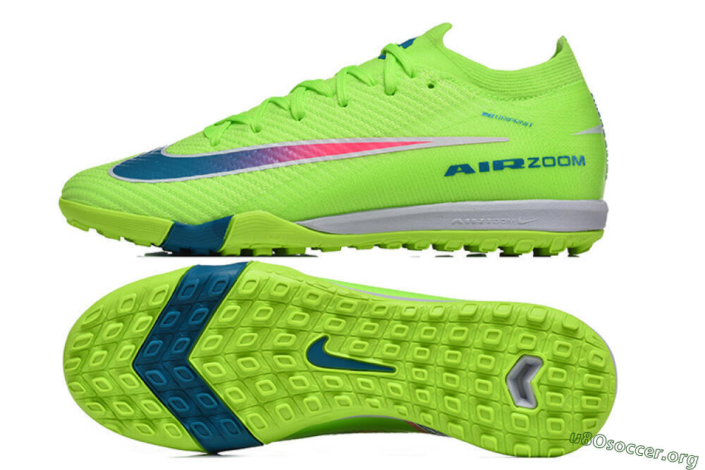Nike Air Zoom Mercurial Vapor 16 Elite TF Football Shoes - Green/Electric Green/Navy Blue 1