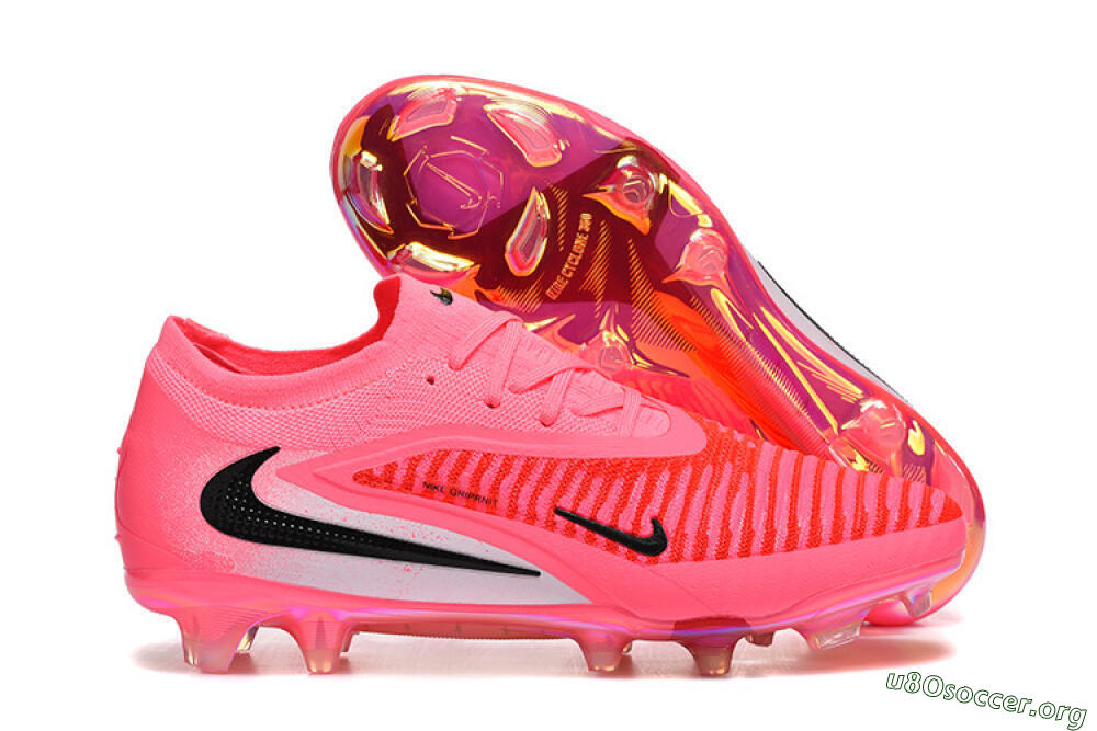 Nike Phantom 6 Low Elite FG Football Boots - Pink/Neon Burst/Black Shine 2