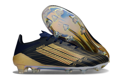 Dembele x Adidas F50 Elite FG Football Boots - Navy/Gold Metallic/Red Accent