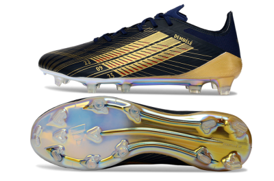 Dembele x Adidas F50 Elite FG Football Boots - Navy/Gold Metallic/Red Accent