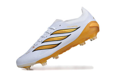 Adidas Predator 26 Elite FG Football Boots - White/Golden Yellow/Black