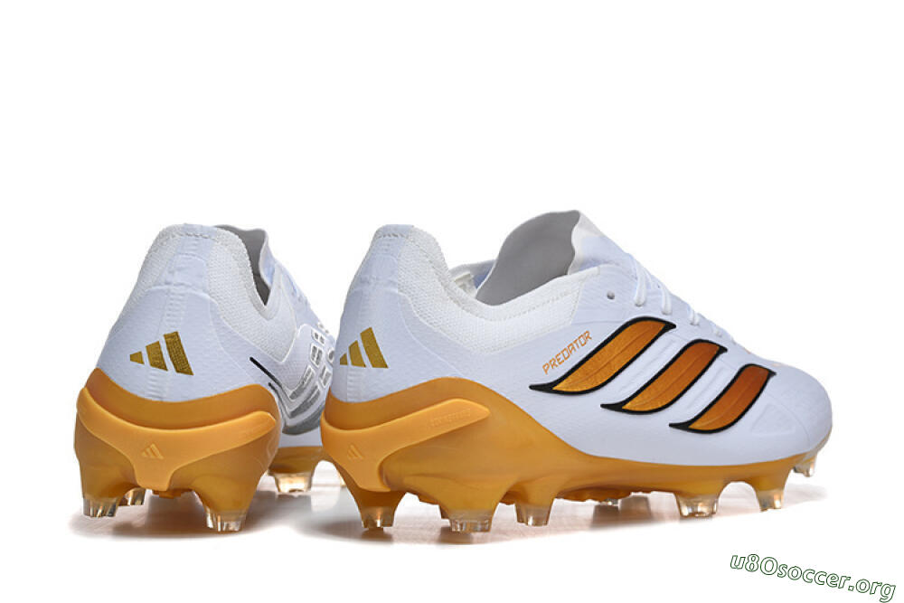 Adidas Predator 26 Elite FG Football Boots - White/Golden Yellow/Black 9