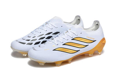 Adidas Predator 26 Elite FG Football Boots - White/Golden Yellow/Black
