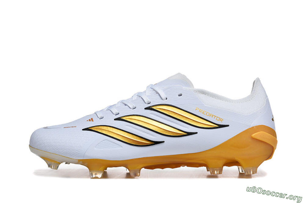 Adidas Predator 26 Elite FG Football Boots - White/Golden Yellow/Black 3