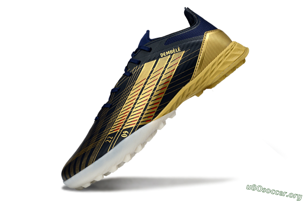 Adidas F50 Pro TF Football Shoes - Navy/Gold/Crimson 5