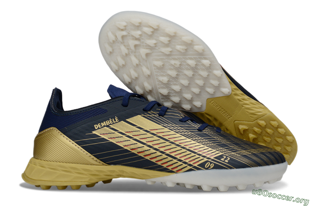 Adidas F50 Pro TF Football Shoes - Navy/Gold/Crimson 2
