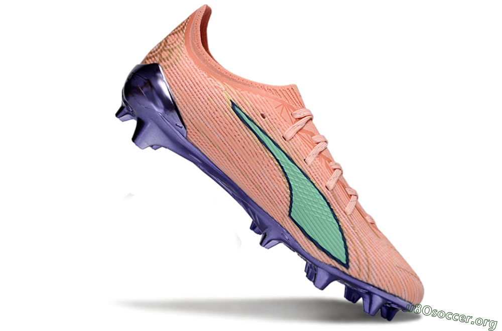 Puma Ultra 5 Ultimate FG Football Boots - Pink/Mint Green/Metallic Purple 4