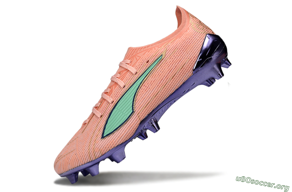 Puma Ultra 5 Ultimate FG Football Boots - Pink/Mint Green/Metallic Purple 5