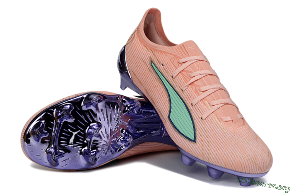 Puma Ultra 5 Ultimate FG Football Boots - Pink/Mint Green/Metallic Purple 0