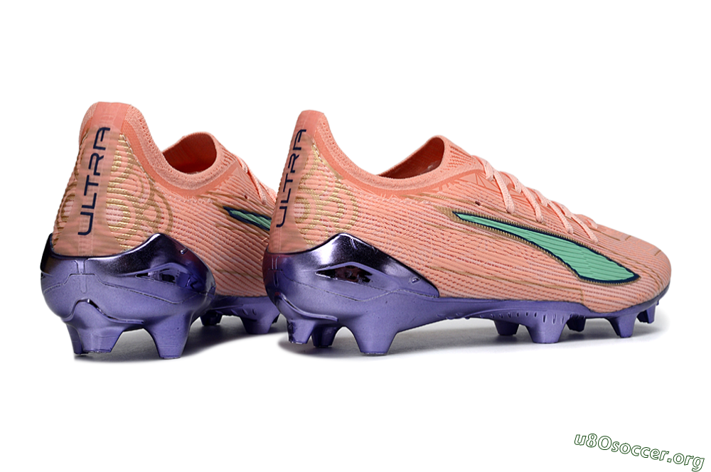 Puma Ultra 5 Ultimate FG Football Boots - Pink/Mint Green/Metallic Purple 6