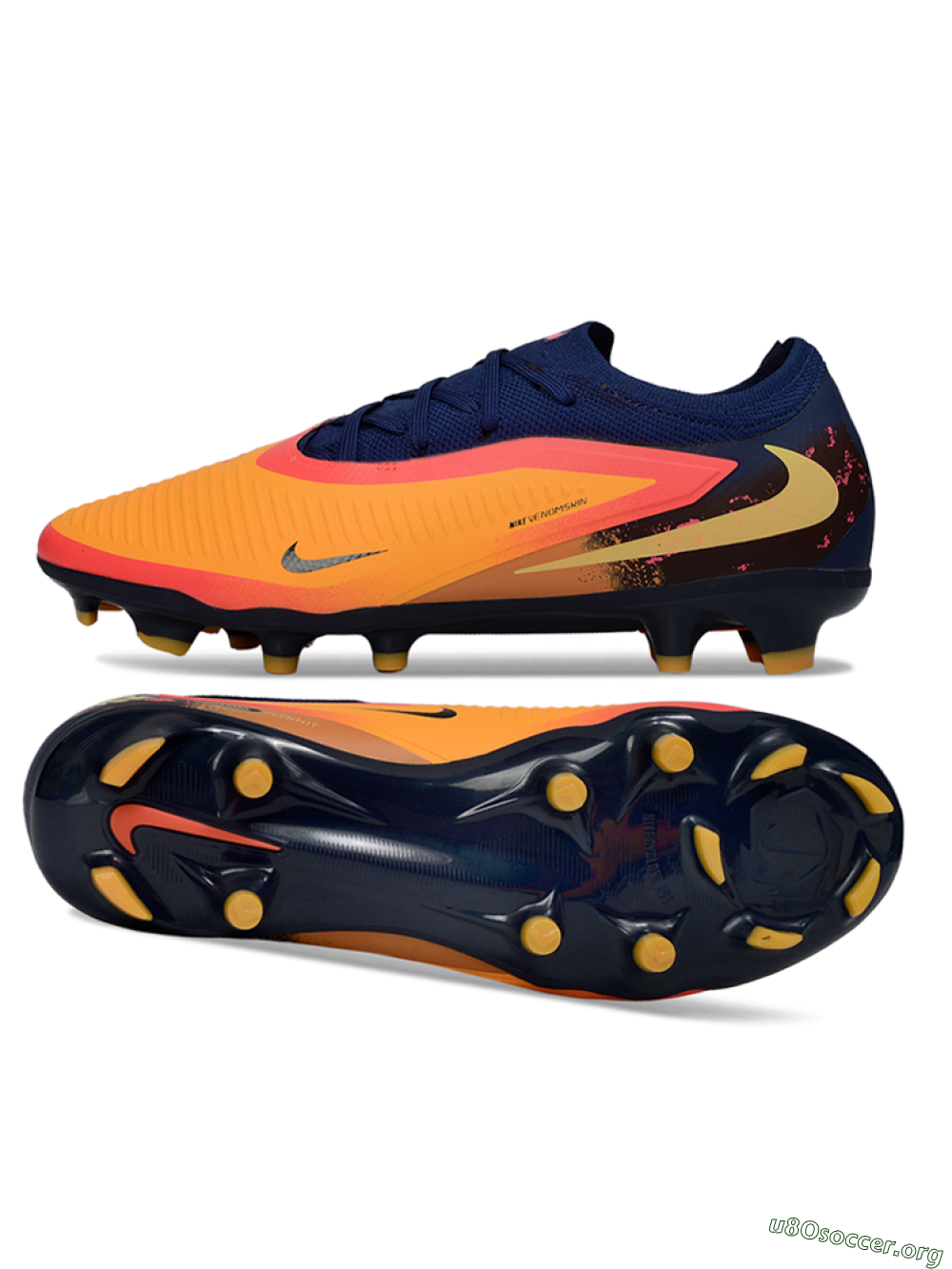 Nike Phantom 6 Low Elite FG Football Boots - Orange/Navy Blue/Flame Pink 1