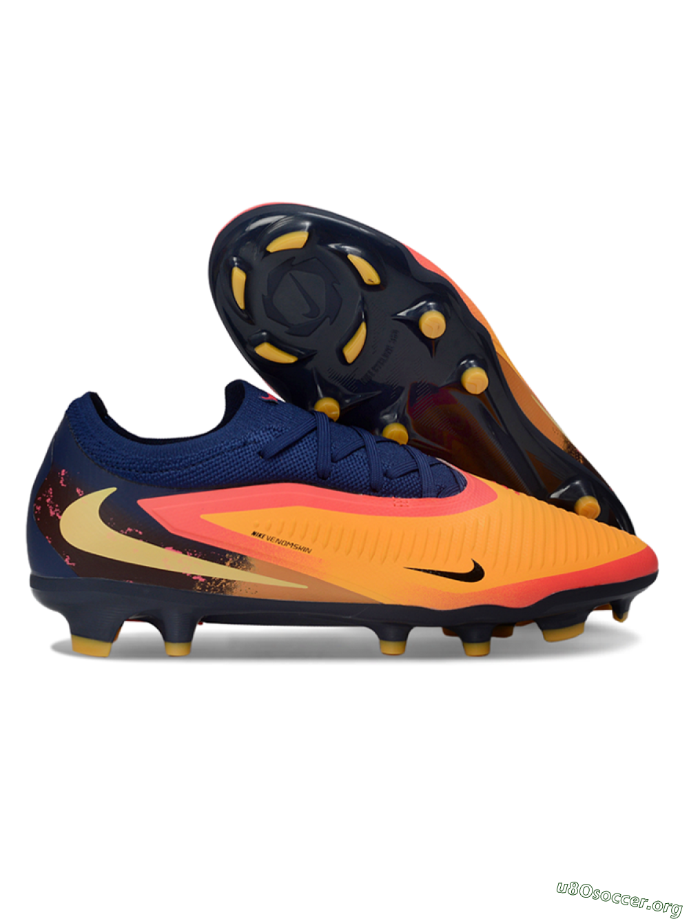 Nike Phantom 6 Low Elite FG Football Boots - Orange/Navy Blue/Flame Pink 2
