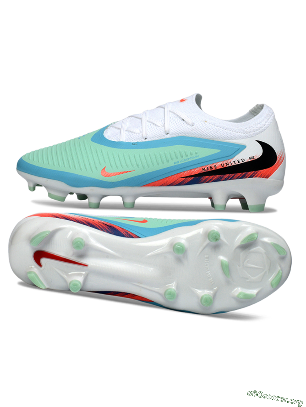Nike Phantom 6 Low Elite FG Football Boots - Aqua/Coral Burst/Sky Blue 1