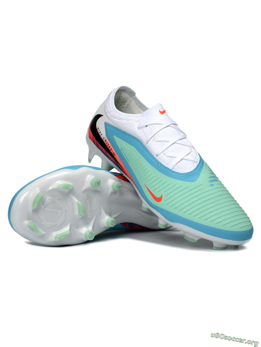 Nike Phantom 6 Low Elite FG Football Boots - Aqua/Coral Burst/Sky Blue 5
