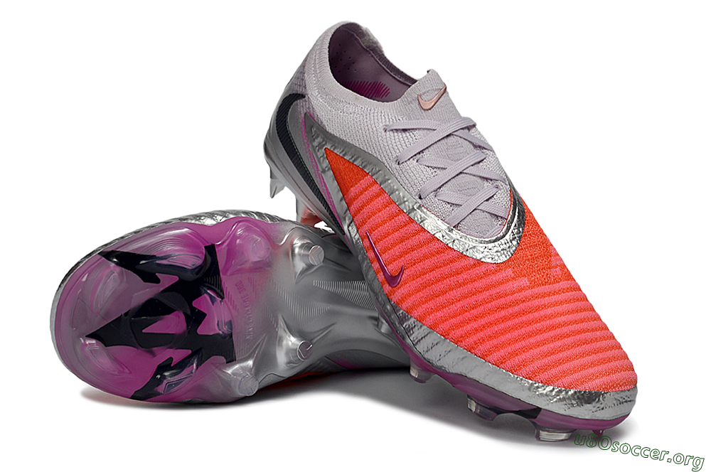 Nike Phantom 6 Low Elite FG Football Boots - Orange/Electric Pink/Metallic Silver 4