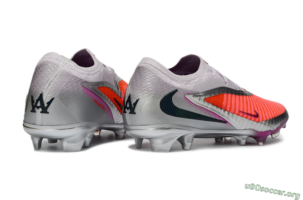 Nike Phantom 6 Low Elite FG Football Boots - Orange/Electric Pink/Metallic Silver 7