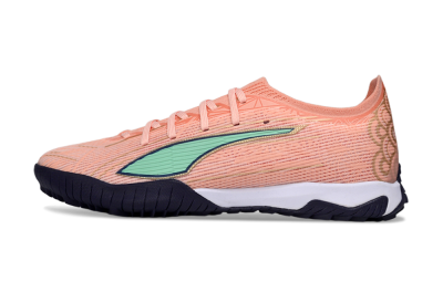 Puma Ultra Ultimate TF Football Shoes - Peach/Mint Green/Navy Blue