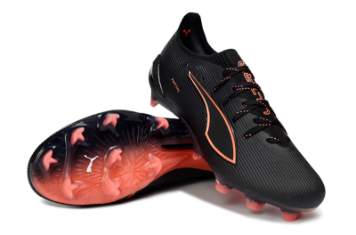 Puma Ultra Ultimate FG Football Boots - Black/Vibrant Orange/Shadow Black