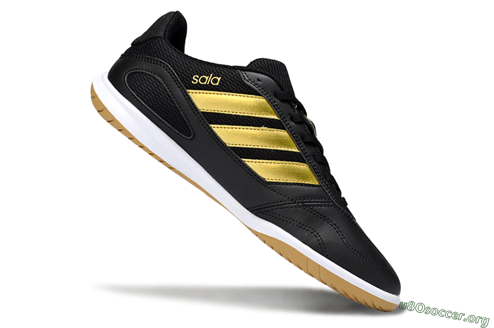 Adidas Top Sala IC Football Shoes - Black/Gold Accent/Gum Sole 4