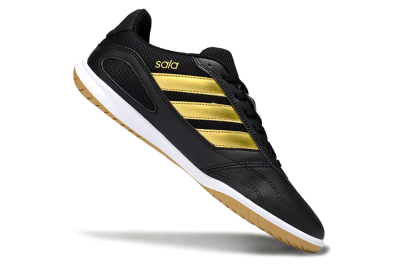 Adidas Top Sala IC Football Shoes - Black/Gold Accent/Gum Sole