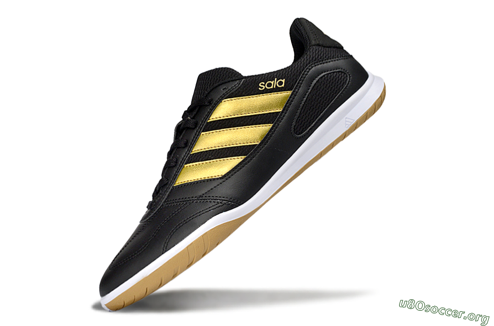 Adidas Top Sala IC Football Shoes - Black/Gold Accent/Gum Sole 5