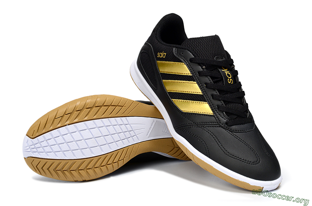 Adidas Top Sala IC Football Shoes - Black/Gold Accent/Gum Sole 0