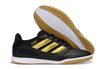 Adidas Top Sala IC Football Shoes - Black/Gold Accent/Gum Sole