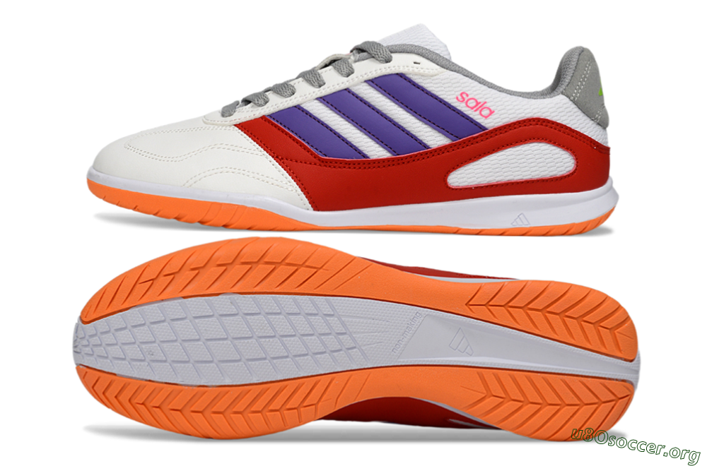 Adidas Top Sala IC Football Shoes - White/Crimson/Amethyst 1
