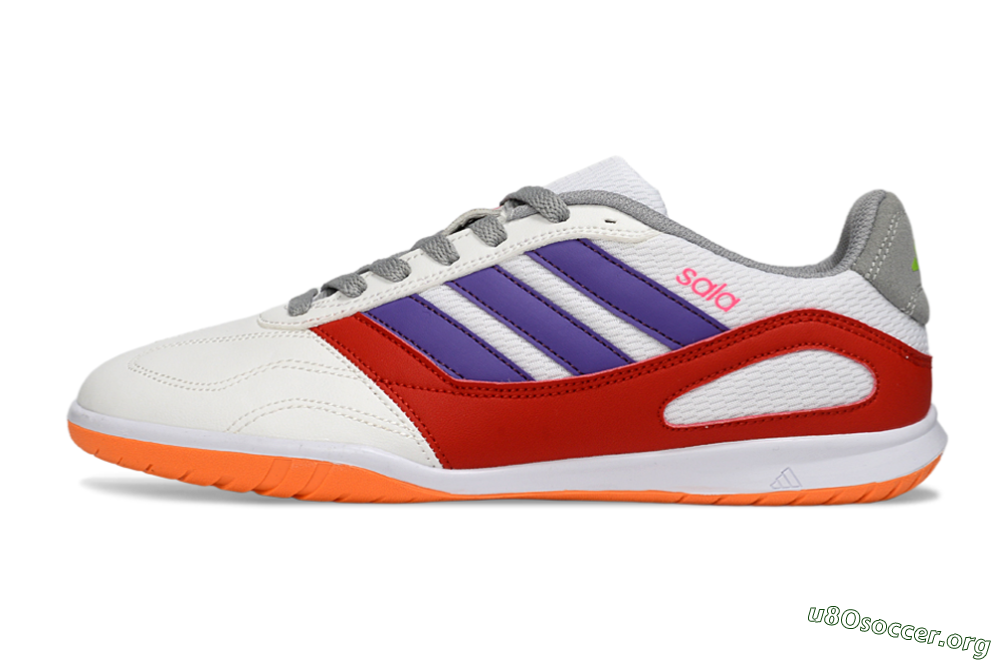 Adidas Top Sala IC Football Shoes - White/Crimson/Amethyst 3