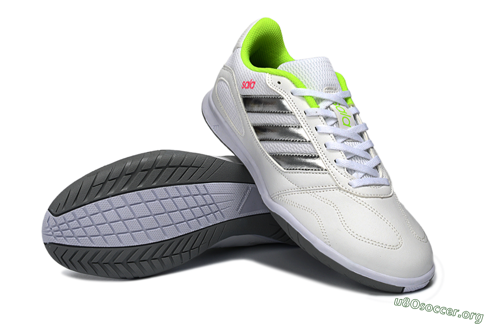 Adidas Top Sala IC Football Shoes - White/Neon Green/Silver 0