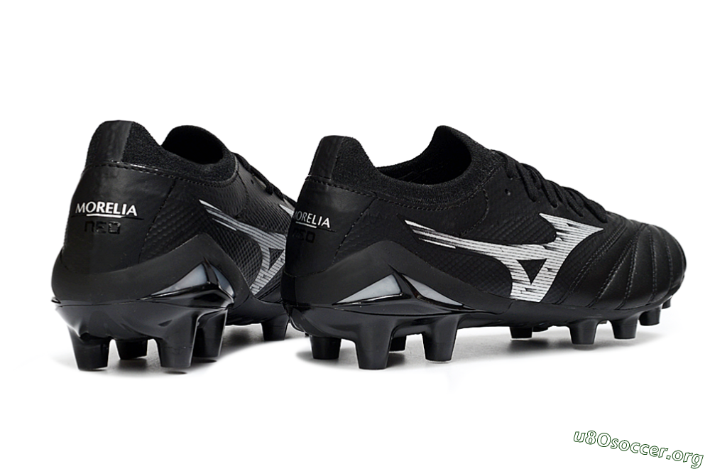 Mizuno Morelia Neo 4 FG Football Boots - Black/Midnight Black/Sleek Silver 6