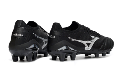 Mizuno Morelia Neo 4 FG Football Boots - Black/Midnight Black/Sleek Silver