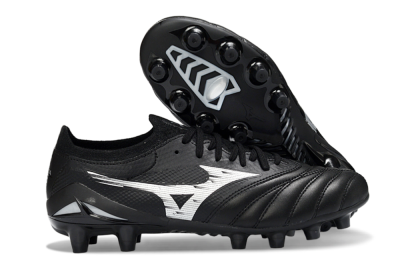 Mizuno Morelia Neo 4 FG Football Boots - Black/Midnight Black/Sleek Silver