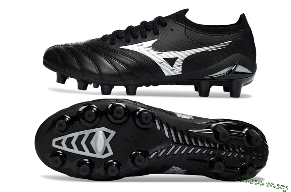 Mizuno Morelia Neo 4 FG Football Boots - Black/Midnight Black/Sleek Silver 1