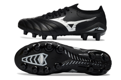 Mizuno Morelia Neo 4 FG Football Boots - Black/Midnight Black/Sleek Silver