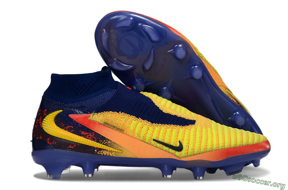 Nike Phantom 6 High Elite FG Football Boots - Yellow/Electric Sunrise/Night Sky 2