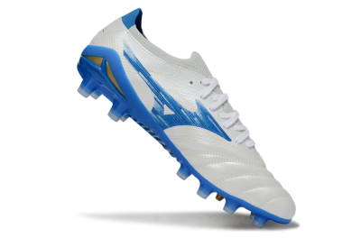 Mizuno Morelia Neo 4 FG Football Boots - White/Sky Blue/Royal Blue