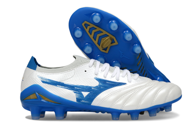 Mizuno Morelia Neo 4 FG Football Boots - White/Sky Blue/Royal Blue