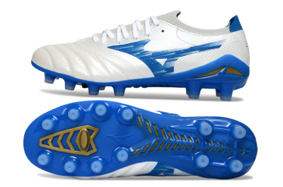 Mizuno Morelia Neo 4 FG Football Boots - White/Sky Blue/Royal Blue