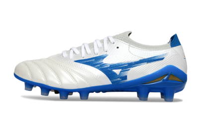 Mizuno Morelia Neo 4 FG Football Boots - White/Sky Blue/Royal Blue