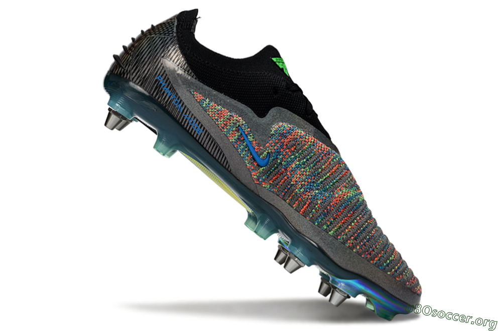 Nike Phantom 6 Low Elite SG Football Boots - Black/Vibrant Green/Fiery Red 4